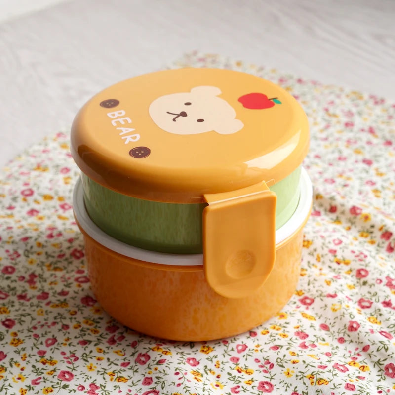 Boite a dejeuner vert orange double