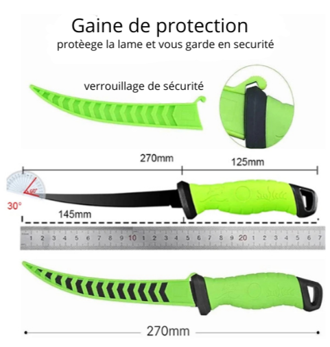 Couteau a desosser dimension