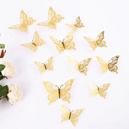 Decoration de gateau or fleur blanc
