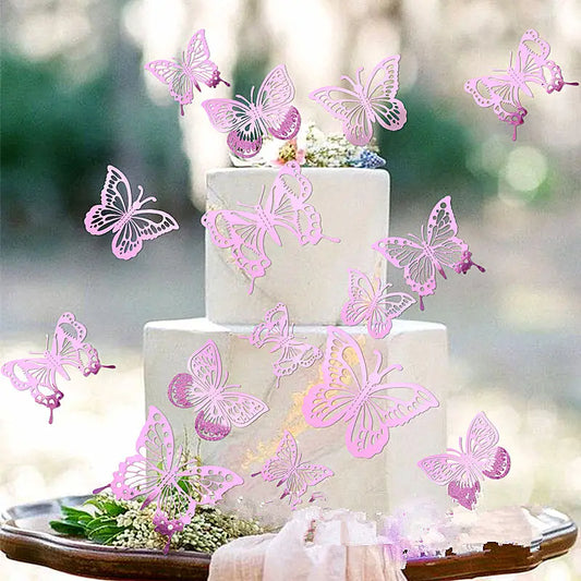 Decoration de gateau rose envolee