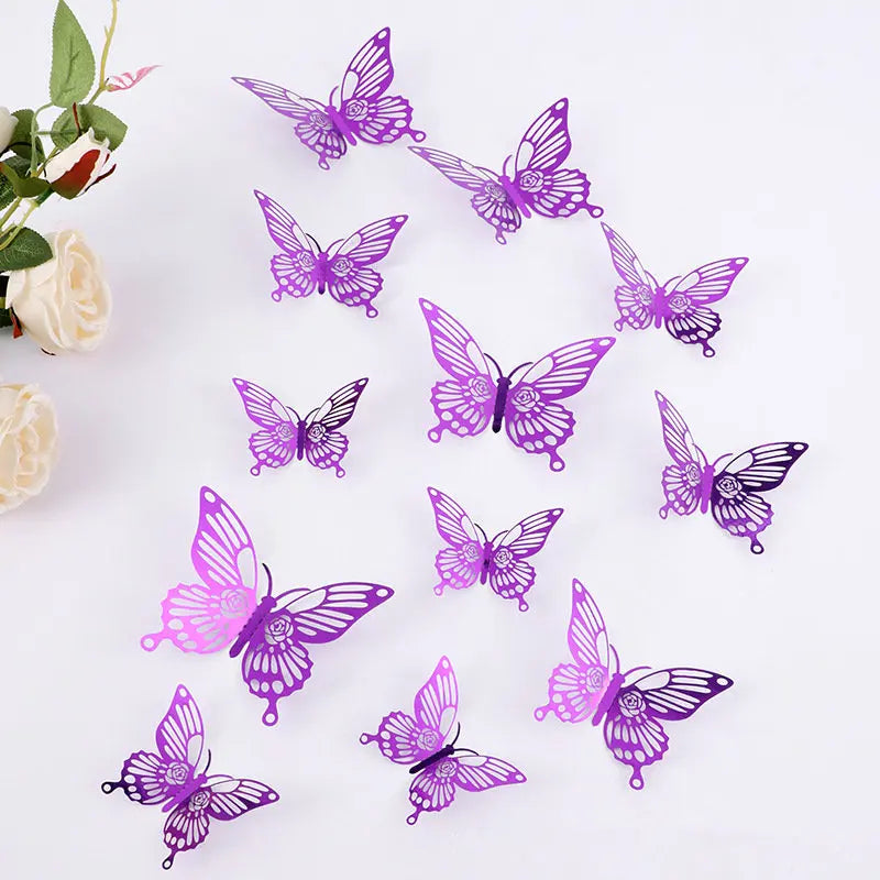 Decoration de gateau violette fleur blanc