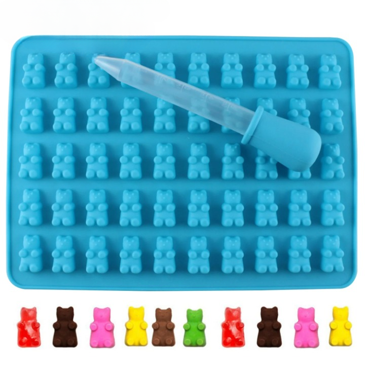 Moules en silicone bleu