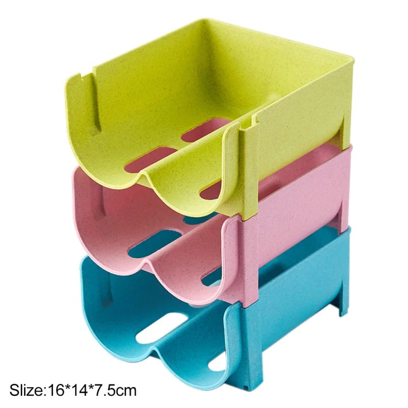 Support de rangement bleu rose vert sans bouteille