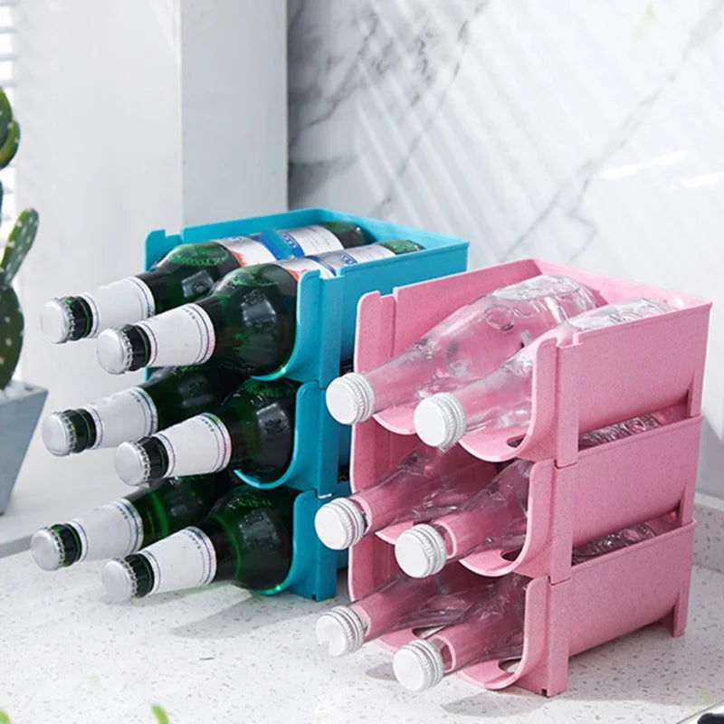 Support de rangement bleu rose