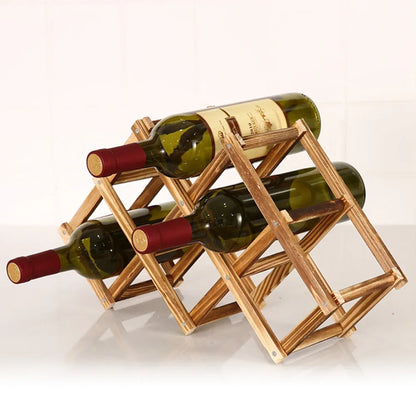 casier a vin bois avec 3 bouteilles