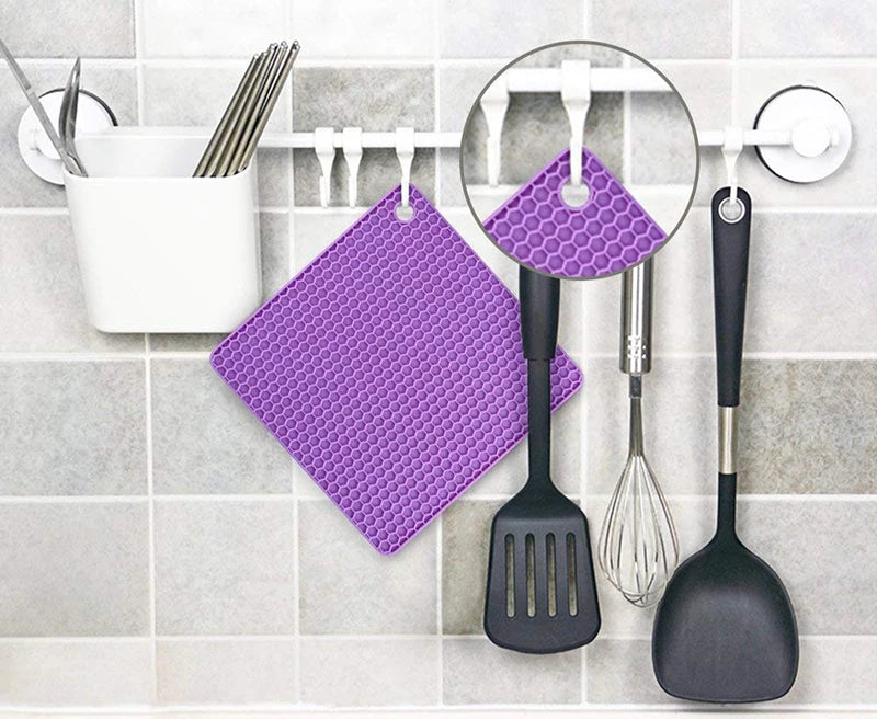 dessous de plat en silicone violette
