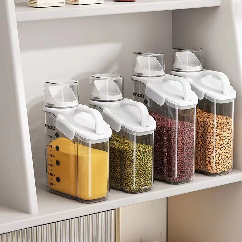 distributeur de cereale blanc grandeur
