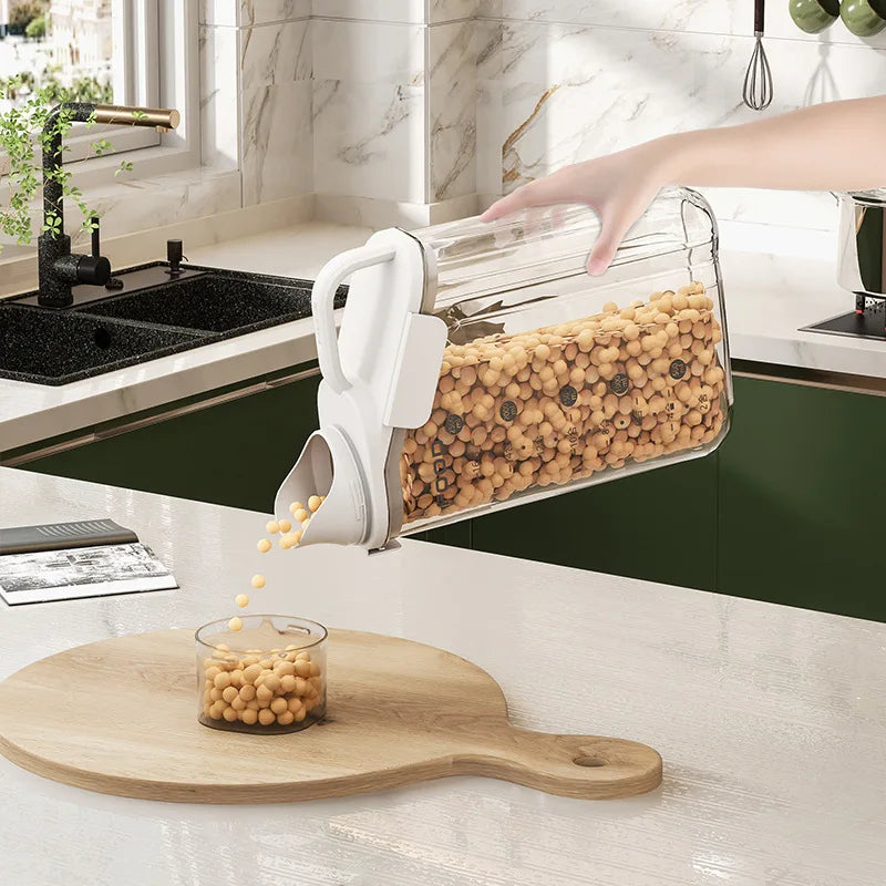 distributeur de cereale blanc verser