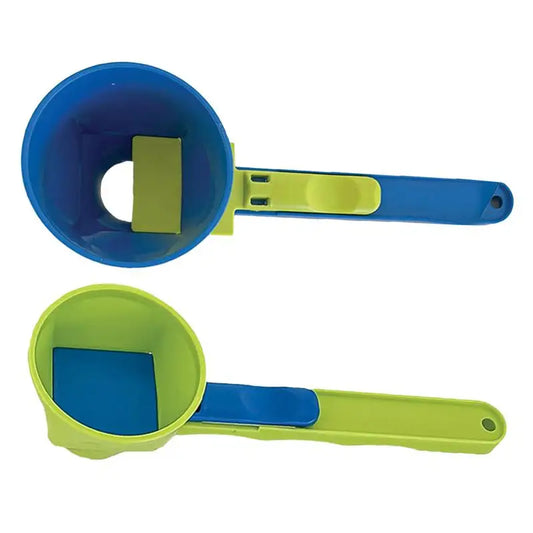mesures cuillere a soupe bleu vert
