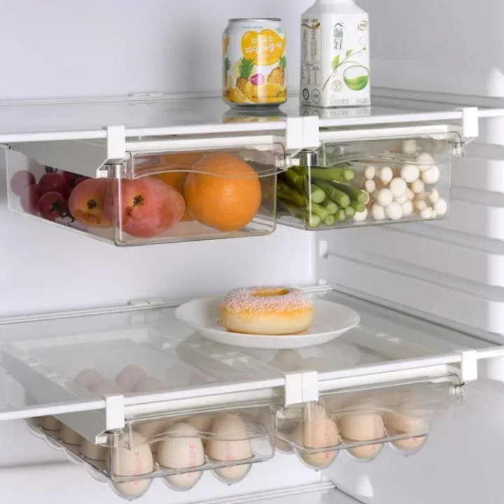 rangement de frigo 4 tiroirs avec canette